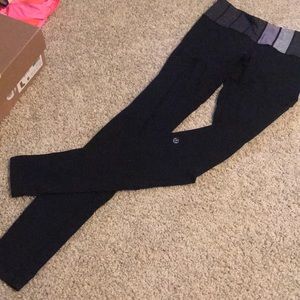 Lululemon full length black leggings reversible